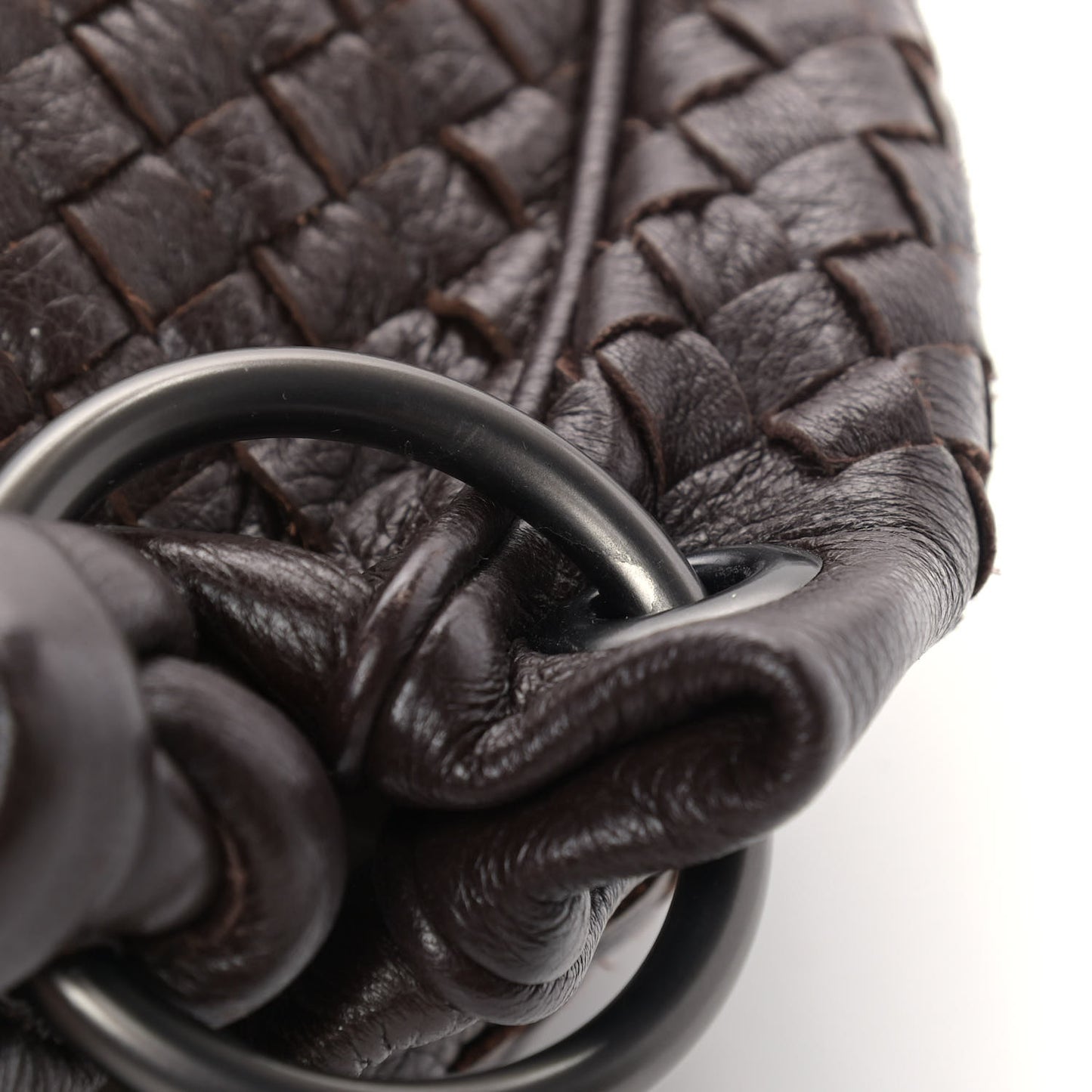 Cervo Intrecciato Shoulder Bag Ebano