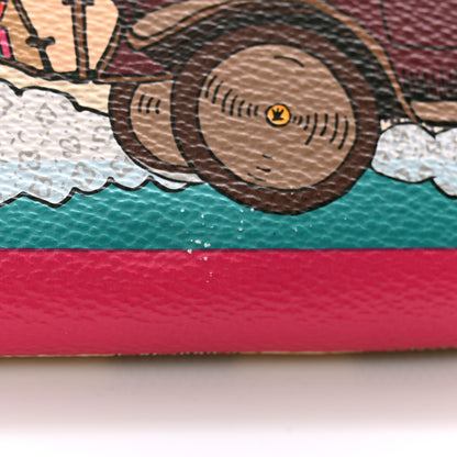 Louis Vuitton Damier Azur 2015 Christmas Animation Zippy Wallet Hibiscus 8 of 9