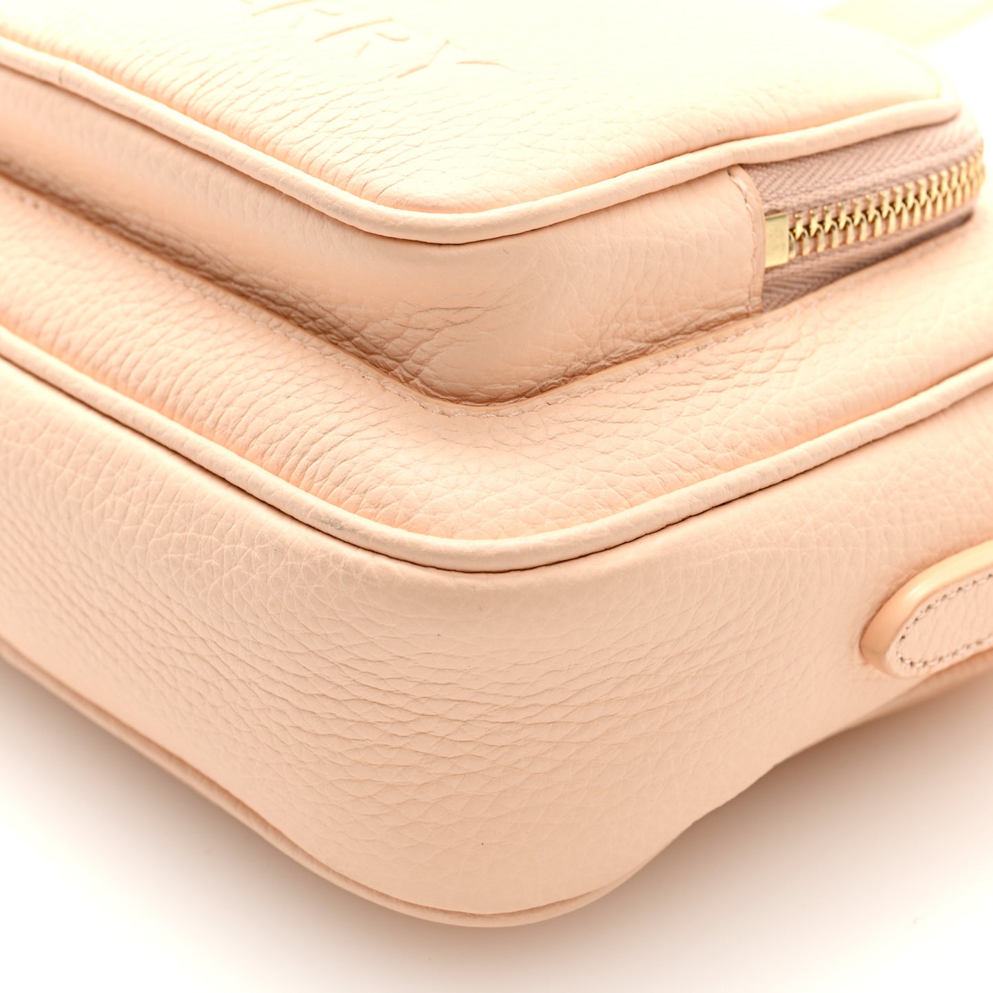 Grained Calfskin Small Camera Bag Peach Pink