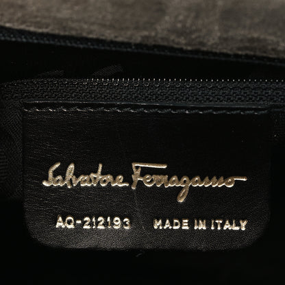 Salvatore Ferragamo Suede Gancini 2-Way Top Handle Bag Taupe 6 of 11