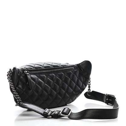 Chanel Calfskin Quilted Banane Waist Bag Fanny Pack Black 3 of 16