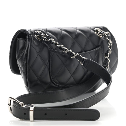 Chanel Calfskin Quilted CC Uniform Flap Belt Bag Black 3 of 10