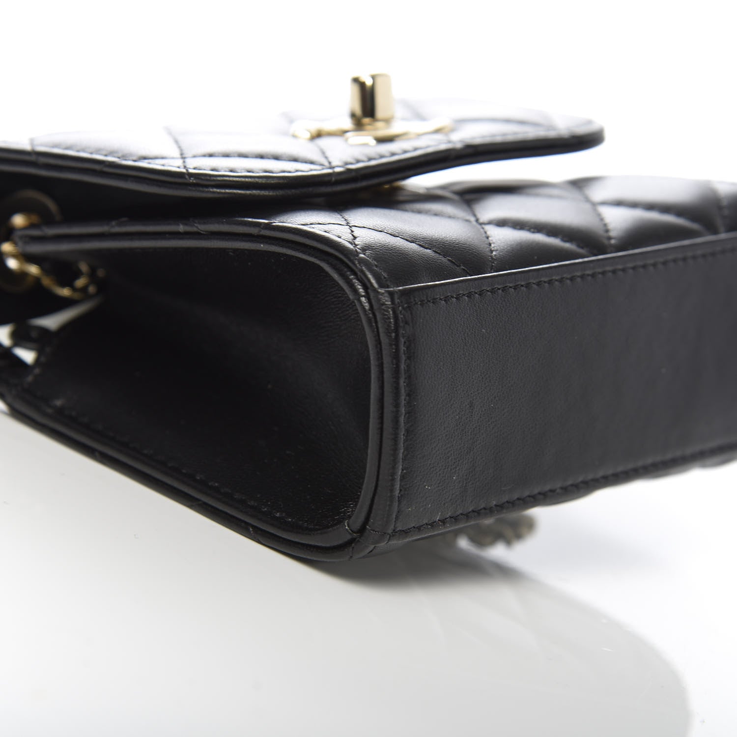 Chanel Lambskin Quilted Mini Trendy CC Chain Wallet Black 8 of 11