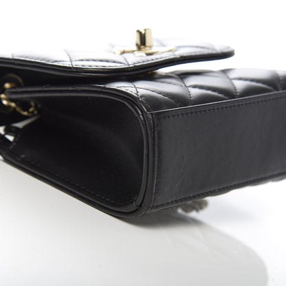 Chanel Lambskin Quilted Mini Trendy CC Chain Wallet Black 8 of 11