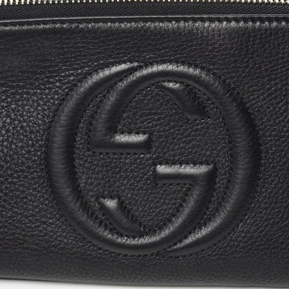 Gucci Pebbled Calfskin Soho Wristlet Black 8 of 13