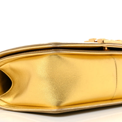 Chanel Metallic Patent Calfskin Quilted Medium Boy Flap Gold 9 of 15