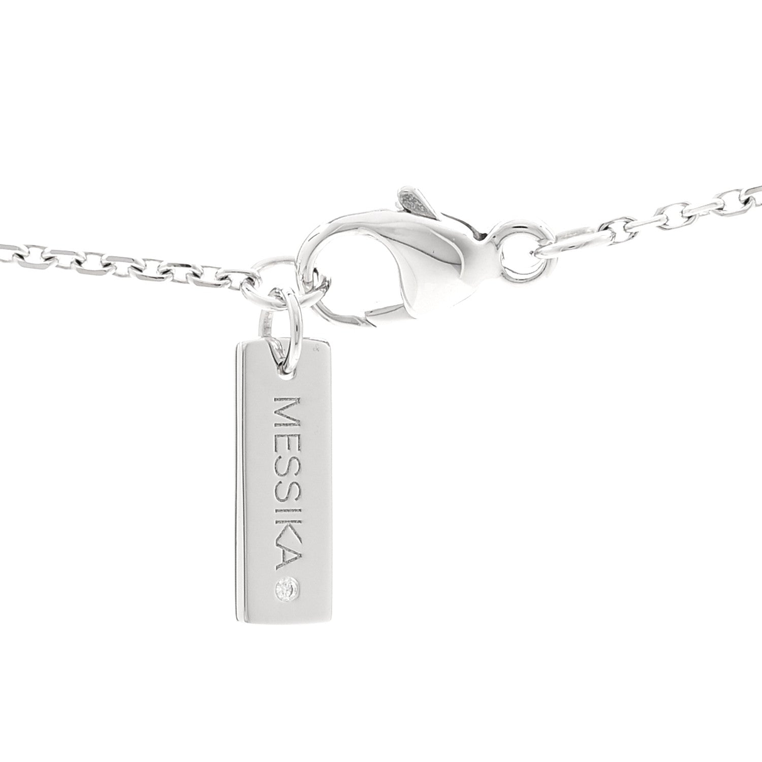 Messika 18K White Gold Diamond Move Uno Pave Necklace 4 of 4