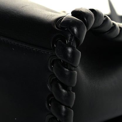 Fendi Nappa Lace Up Mini Peekaboo Iconic Satchel Black 11 of 13