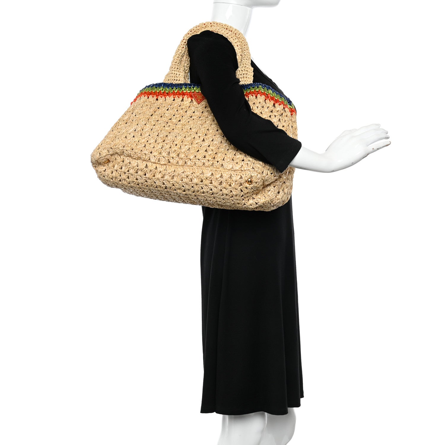 Prada Raffia Gardeners Large Tote Multicolor 2 of 9