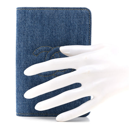 Chanel Denim Passport Holder Blue 2 of 9