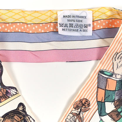 Hermes Silk Twilly Grand Theatre Nouveau White Vert Abricot 3 of 4