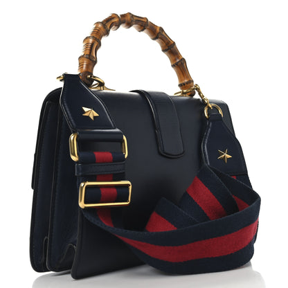 Gucci Moon Calfskin Bamboo Web Medium Dionysus Top Handle Bag Blue Emerald Hibiscus Red 6 of 22