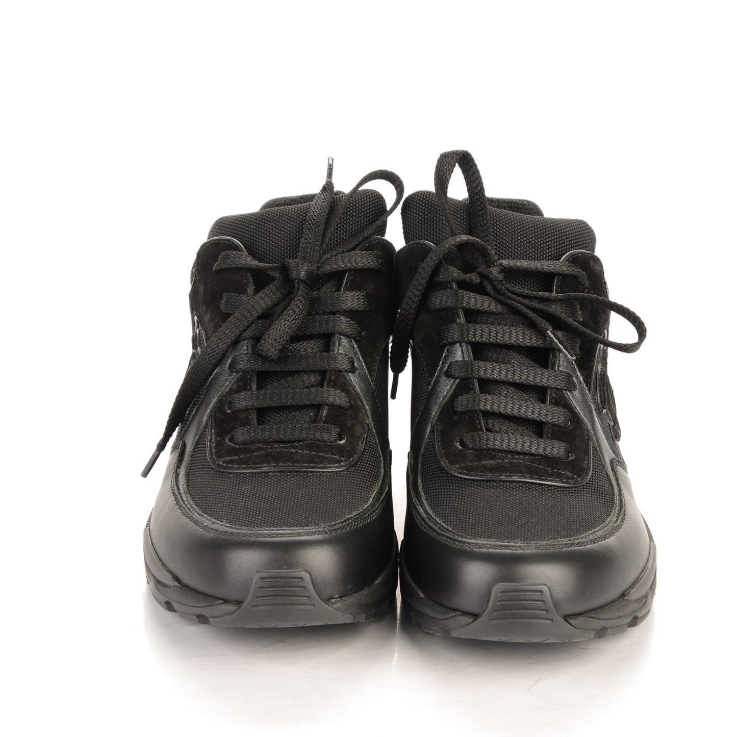 Suede Calfskin CC Sneakers 39 Black