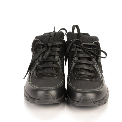 Chanel Suede Calfskin CC Sneakers 39 Black 2 of 7