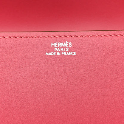 Hermes Tadelakt Medor 23 Clutch Rose Lipstick 6 of 11