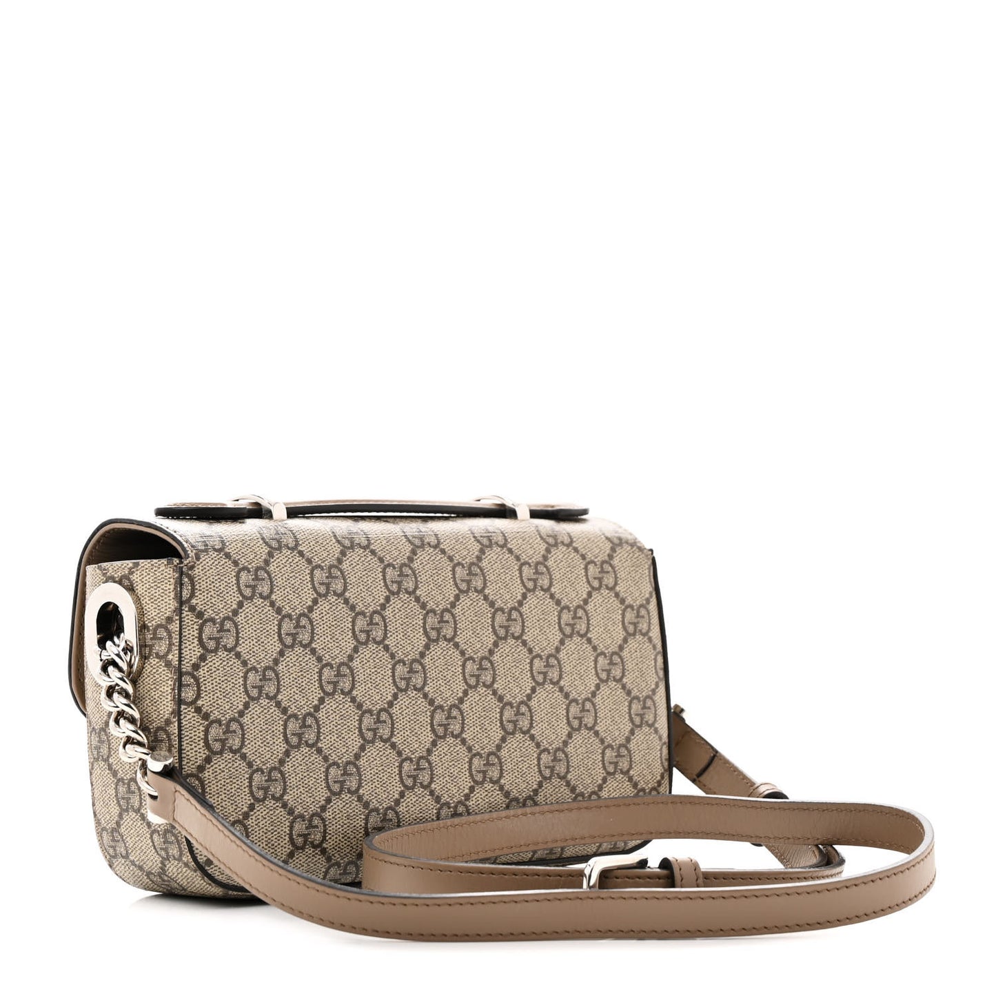 Senna GG Supreme Petite GG Top Handle Shoulder Bag Beige Ebony