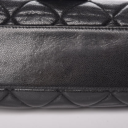 Chanel Glazed Caviar Medium Nature Flap Bag Black 15 of 16