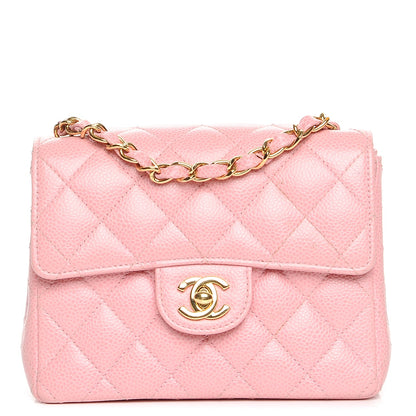 Chanel Caviar Quilted Mini Square Flap Pink 1 of 7