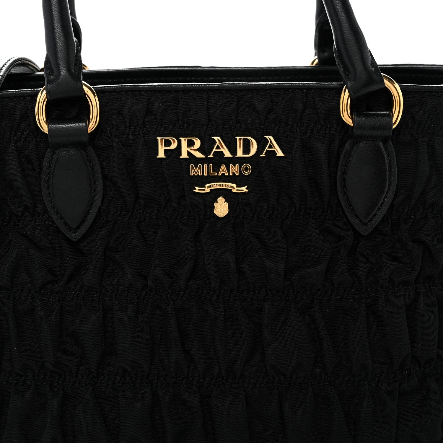 Prada Tessuto Nylon Gaufre Small Tote Black 8 of 10