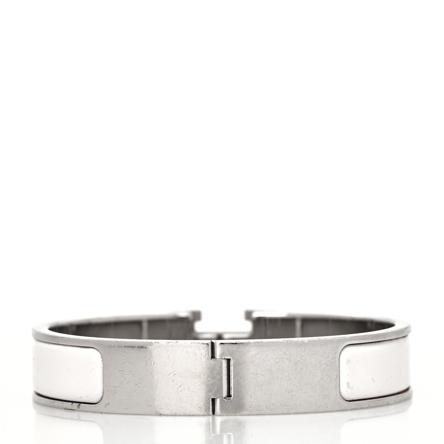 Hermes Enamel Narrow Clic Clac H Bracelet PM White 3 of 5