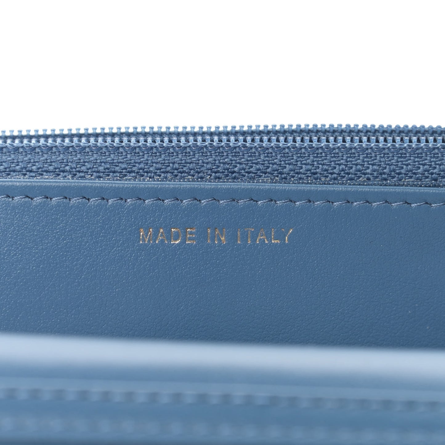 Denim Quilted CC Pearl Crush Wallet On Chain WOC Blue