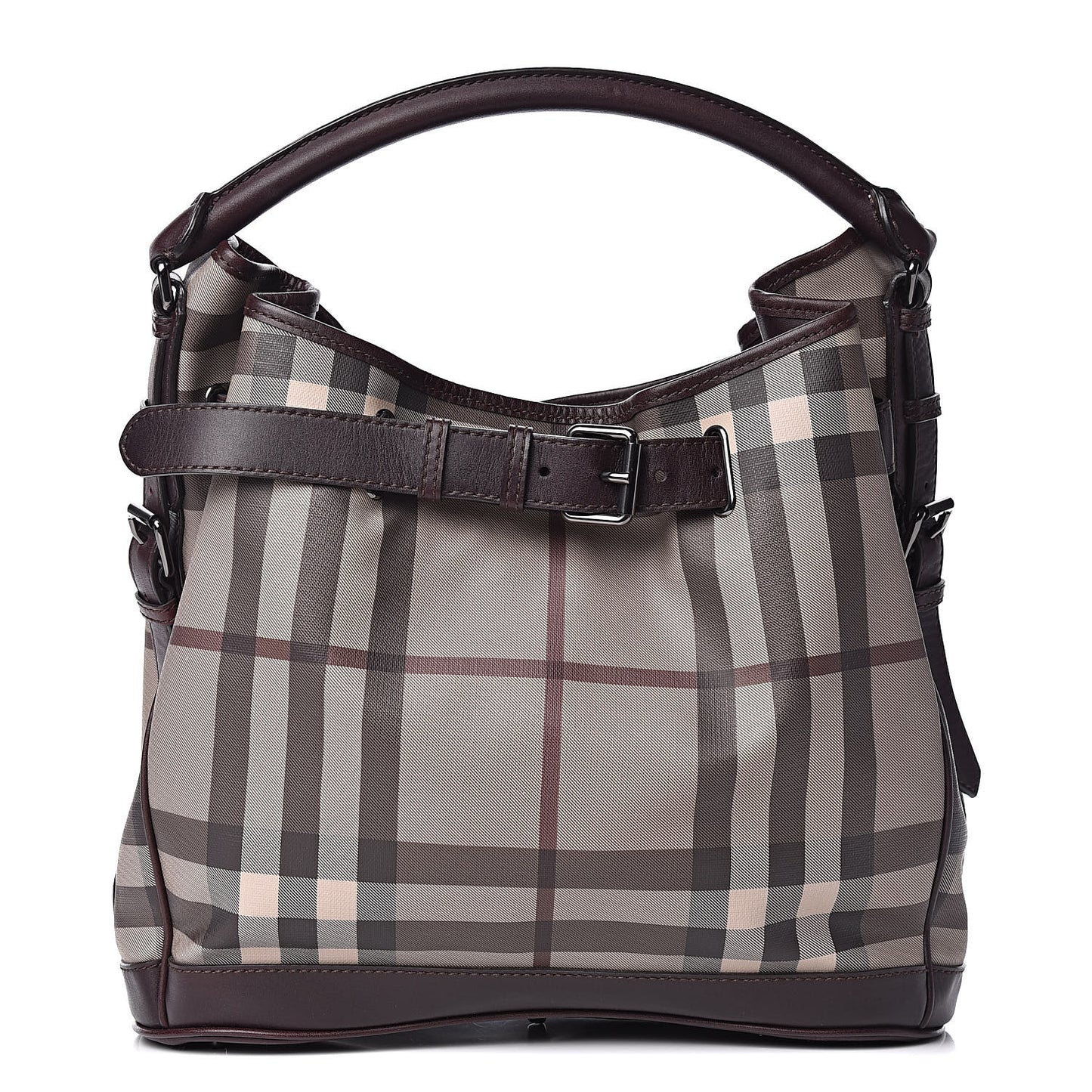 Smoked Check Medium Walden Belted Hobo Plum