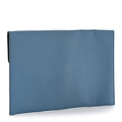 Alexander McQueen Calfskin Skull Envelope Clutch Blue 3 of 11