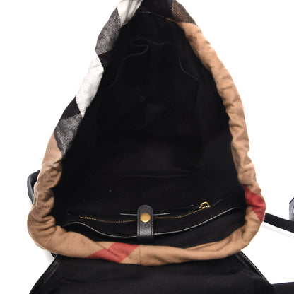 Burberry Canvas Mega Check Drifton Backpack Black 5 of 9
