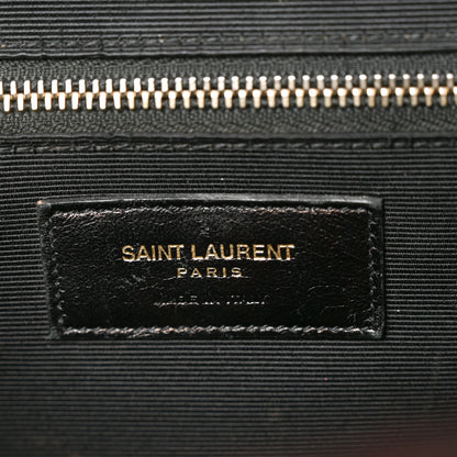 Saint Laurent Grain De Poudre Matelasse Chevron Large Monogram Satchel Amaranto 7 of 11