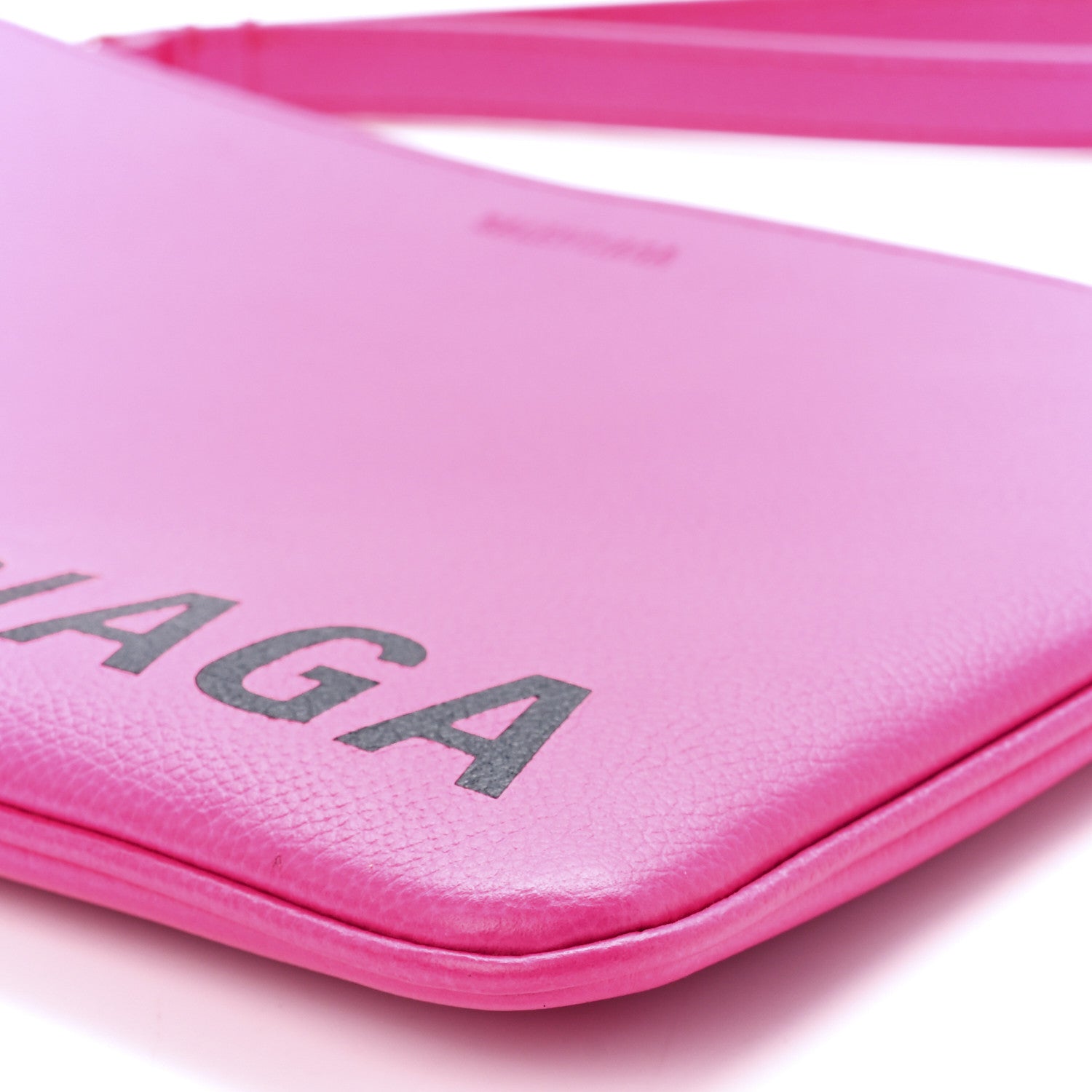 Balenciaga Calfskin Logo Zip Pouch Pink 11 of 11