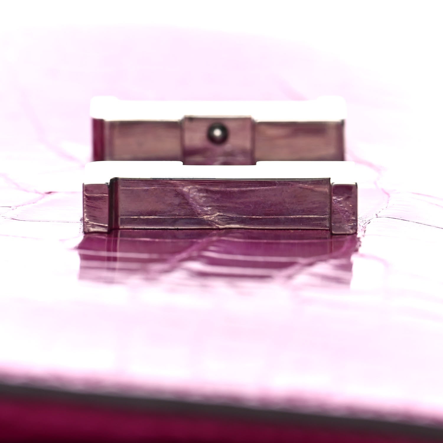 Hermes Shiny Alligator Constance Long Wallet Rose Scheherazade 14 of 24