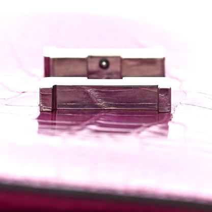 Hermes Shiny Alligator Constance Long Wallet Rose Scheherazade 14 of 24