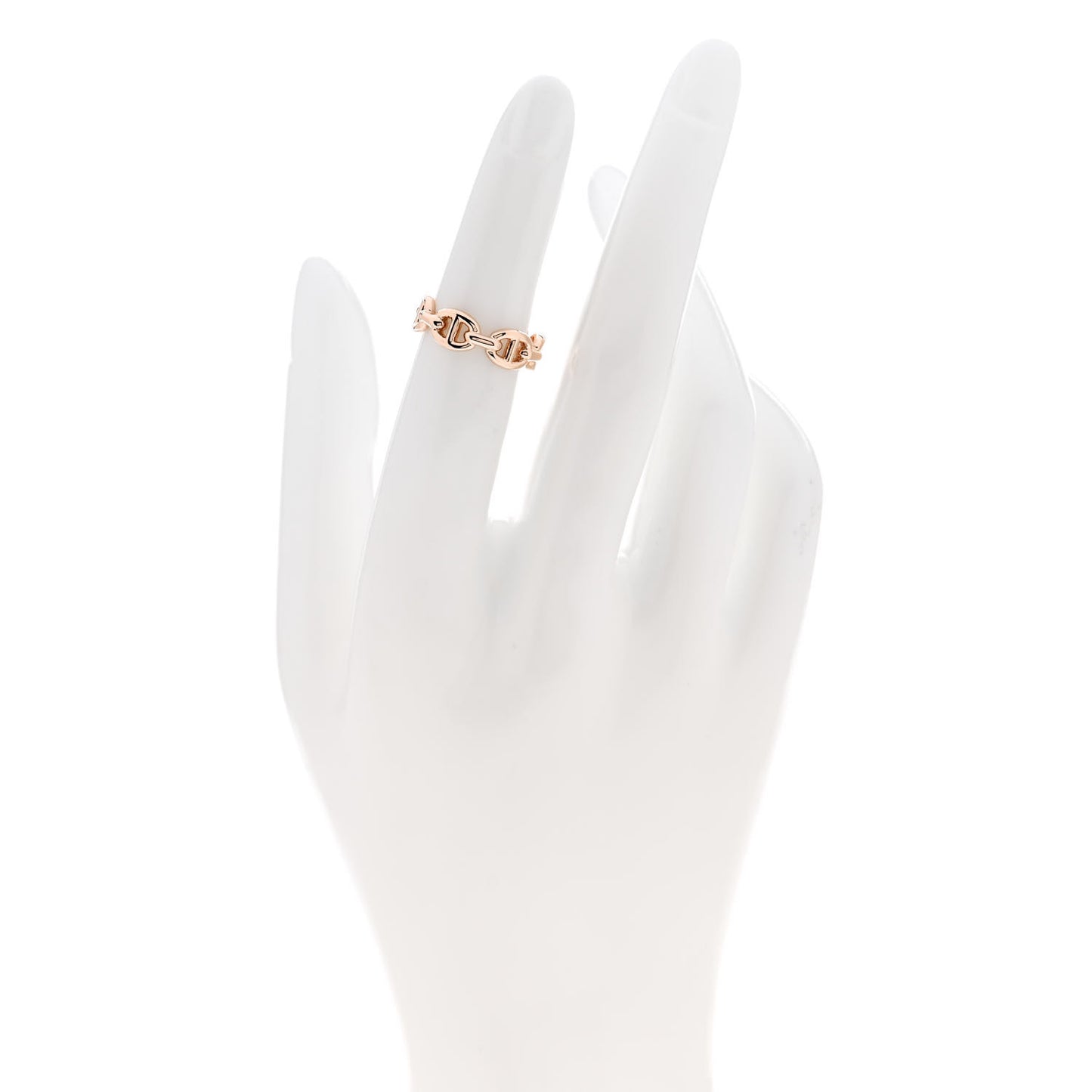 18K Rose Gold PM Chaine d'Ancre Enchainee Ring 48 4.5