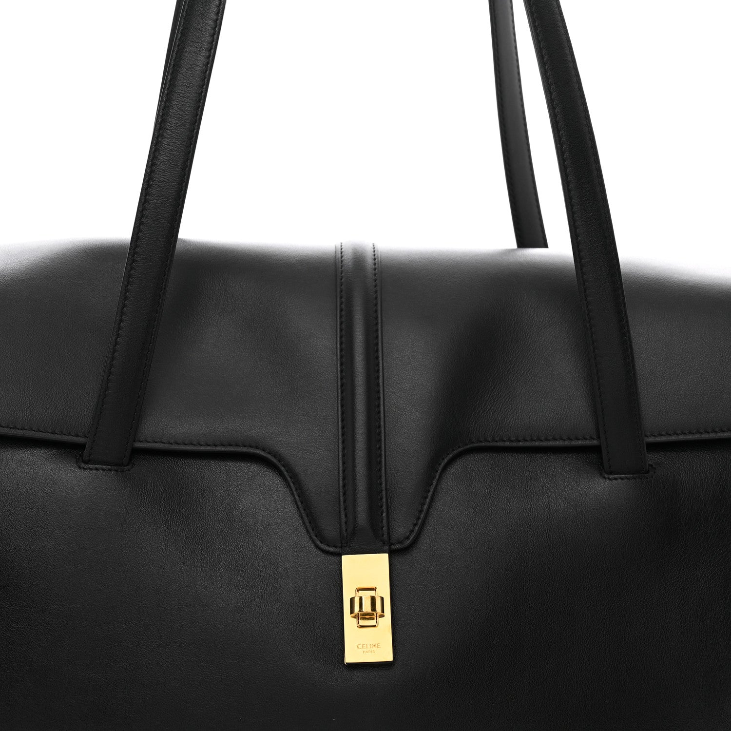 Celine Grained Calfskin Large Soft 16 Bag Black 5 of 9