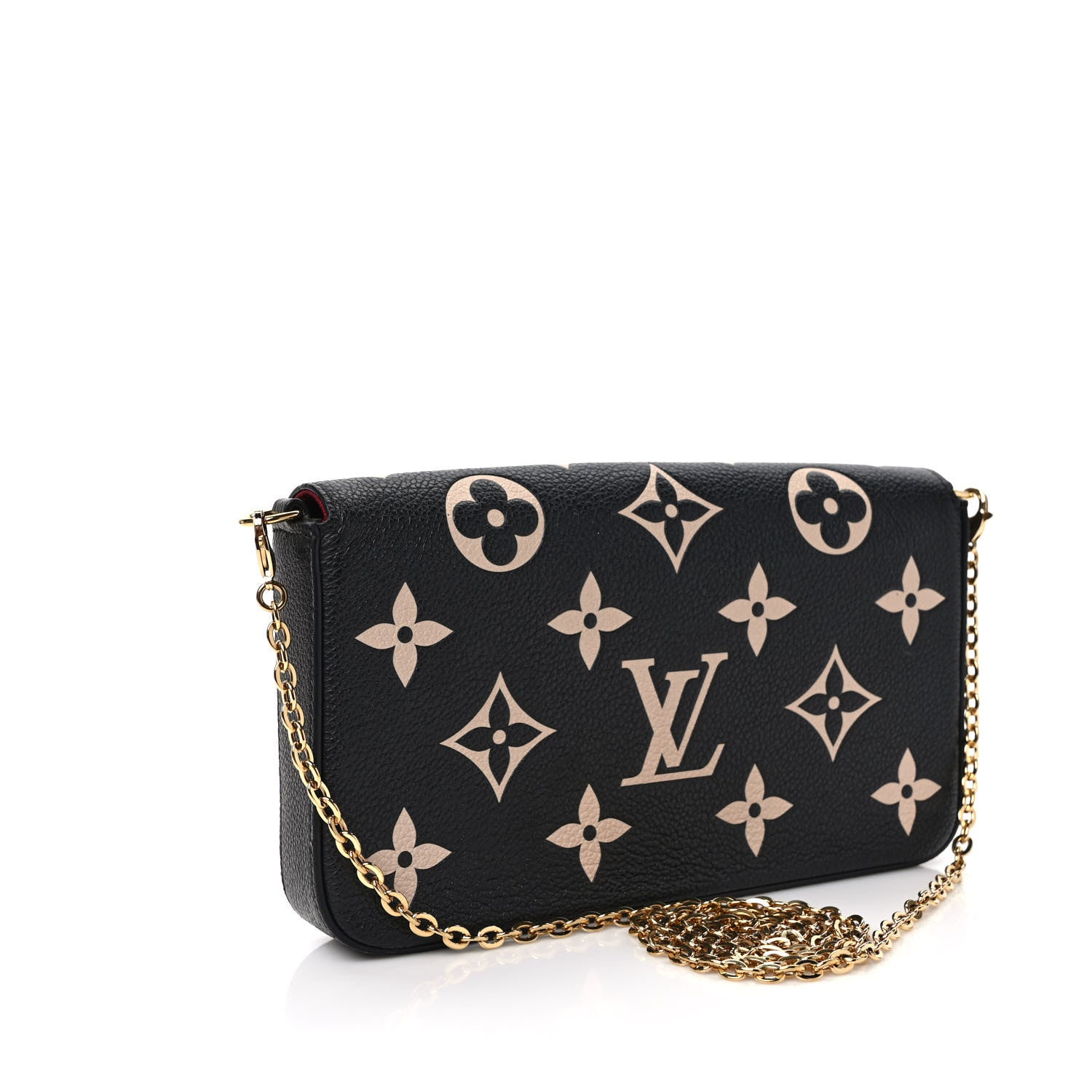Louis Vuitton Empreinte Monogram Giant Felicie Pochette Black Beige 4 of 9