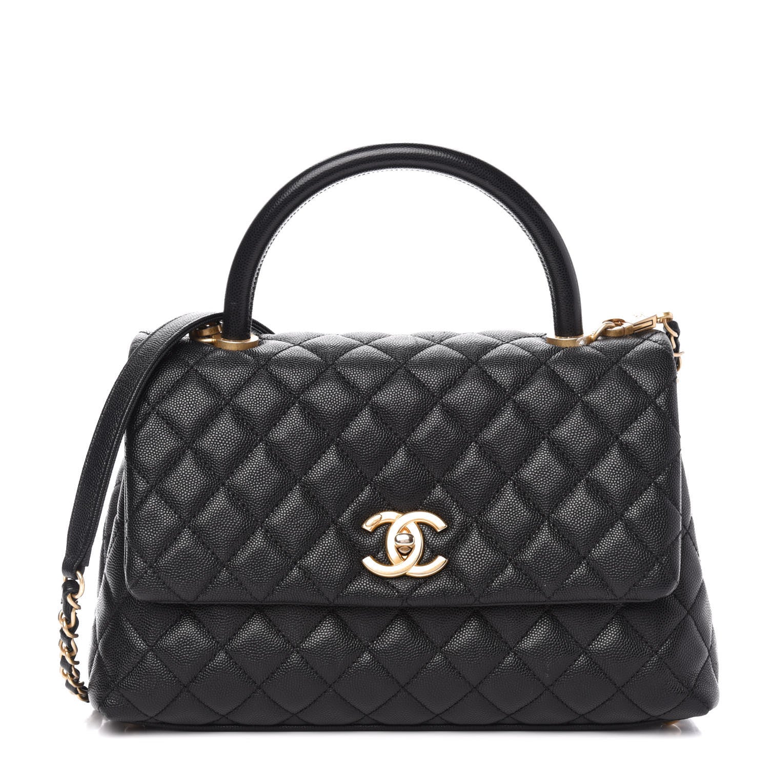 Chanel Caviar Quilted Small Coco Handle Flap Black 1 of 11