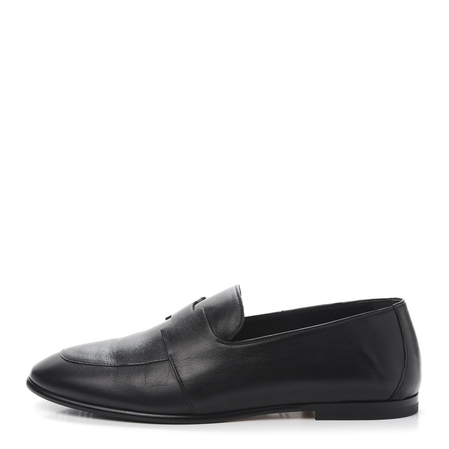 Goatskin Womens Ancora Moccasin Loafers 37.5 Black