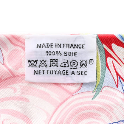 Hermes Silk La Danse Pacifique Twilly Bleu Ciel Vert Rose 3 of 5
