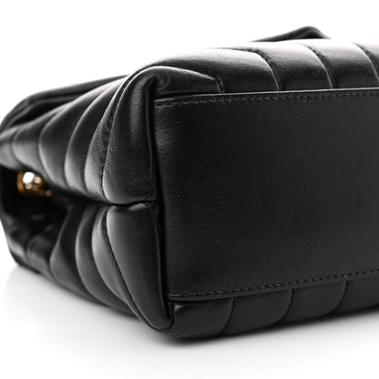 Saint Laurent Calfskin Y Quilted Monogram Small Loulou Chain Satchel Black 10 of 15