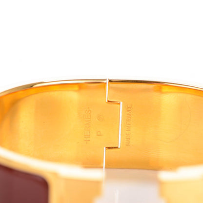 Hermes Enamel Wide Clic Clac H Bracelet GM Moka 4 of 6