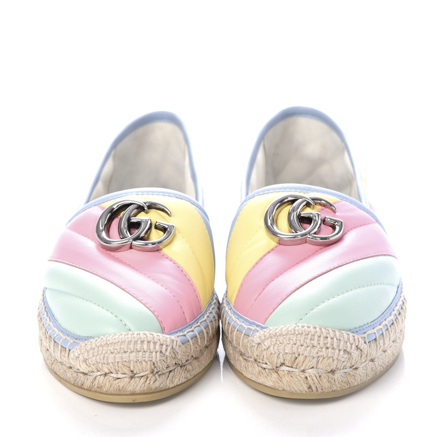 Nappa Matelasse Diagonal GG Marmont Espadrilles 36 Multicolor Pastel