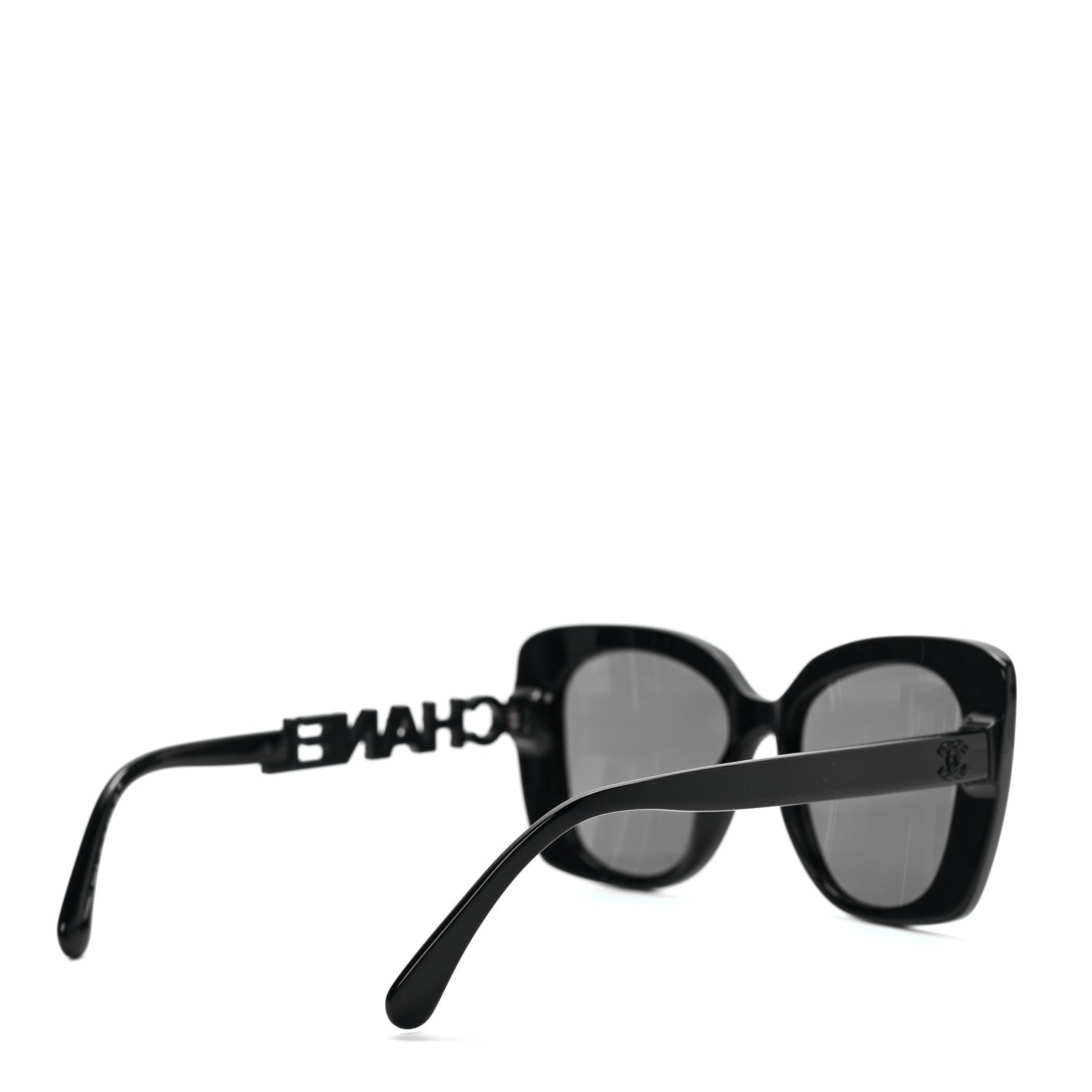 Chanel Acetate Strass Polarized Square Sunglasses 5422-B Black 4 of 7