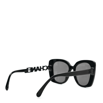 Chanel Acetate Strass Polarized Square Sunglasses 5422-B Black 4 of 7