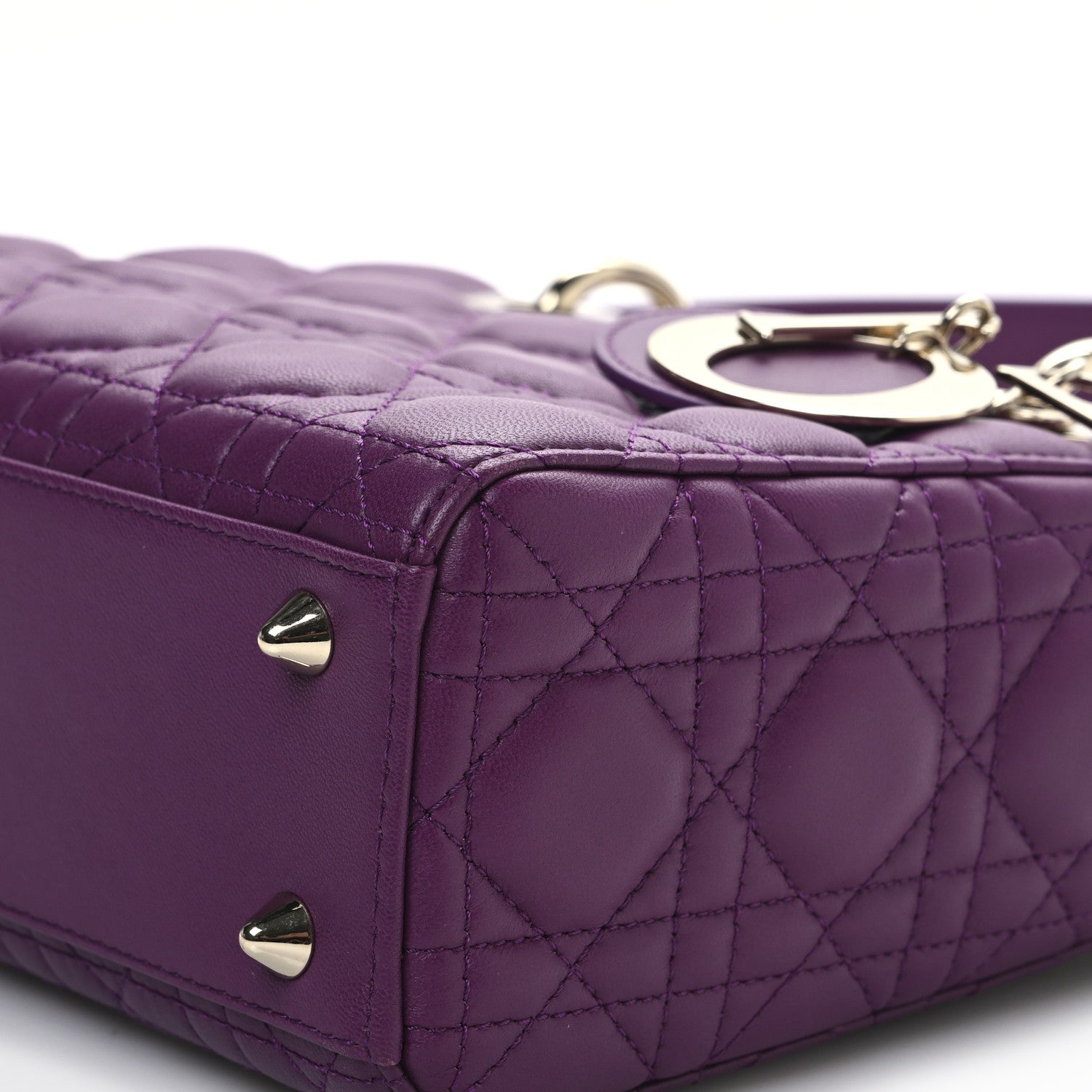 Christian Dior Lambskin Cannage Small My ABCDior Lady Dior Purple 10 of 10