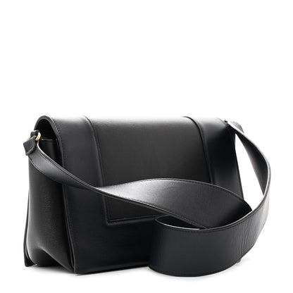 Celine Shiny Smooth Calfskin Medium Frame Shoulder Bag Black Navy 3 of 15