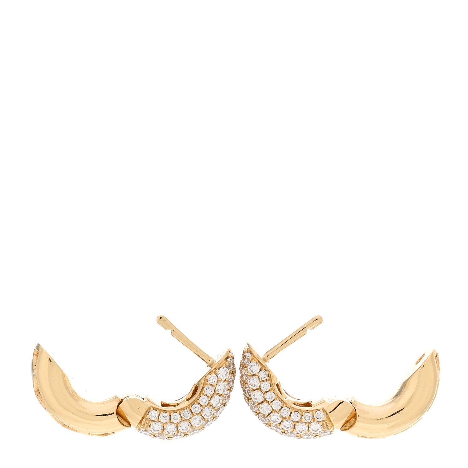 Anita Ko 18K Yellow Gold Diamond Cosmo Huggie Earrings 3 of 5