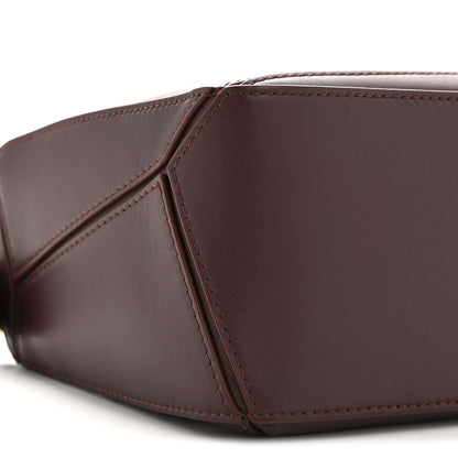 Loewe Calfskin Small Woven Puzzle Bag Dark Burgundy 9 of 13