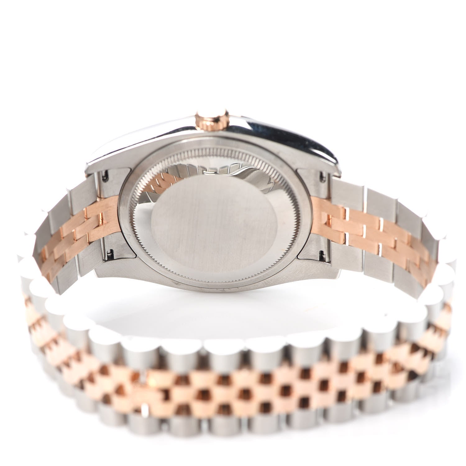 Rolex Stainless Steel 18K Everose Gold Diamond 36mm Oyster Perpetual Datejust Watch Silver 116201 4 of 5