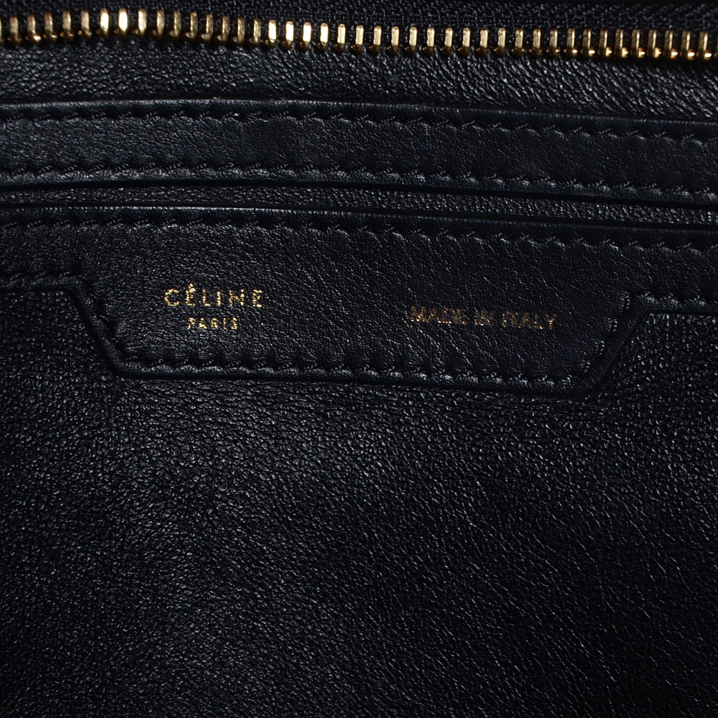 Crocodile Embossed Medium Trapeze Black