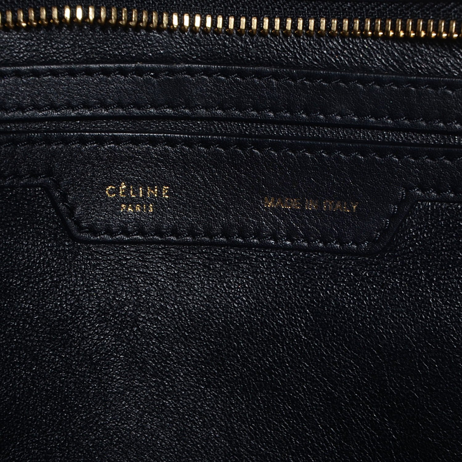 Celine Crocodile Embossed Medium Trapeze Black 7 of 8